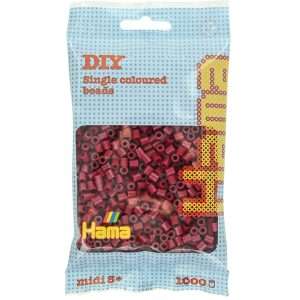 1,000 Maroon Red Midi Hama Beads