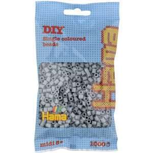1,000 Grey Midi Hama Beads