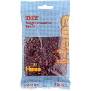 1,000 Burgundy Midi Hama Beads