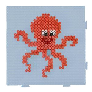 Interlocking Transparent Large Square Midi Hama Beads Pegboard