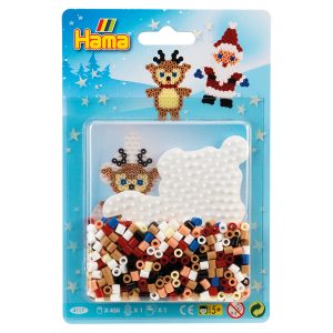 Father Christmas & Reindeer Midi Hama Beads Pack
